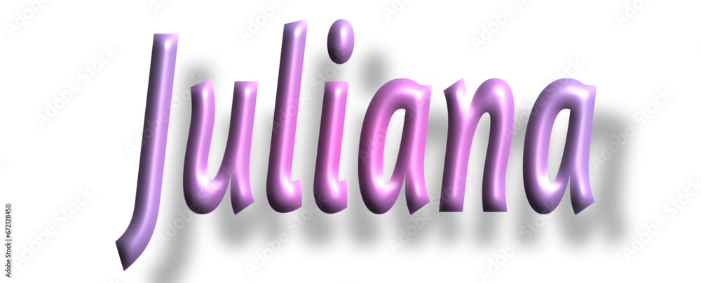 juliana- pink color - female name - ideal for websites, emails, presentations, greetings, banners, cards, books, t-shirt, sweatshirt, prints, cricut, silhouette,	