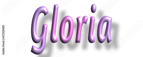 Gloria - pink color - female name - ideal for websites, emails, presentations, greetings, banners, cards, books, t-shirt, sweatshirt, prints, cricut, silhouette,	