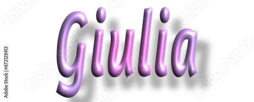 Giulia - pink color - female name - ideal for websites, emails, presentations, greetings, banners, cards, books, t-shirt, sweatshirt, prints, cricut, silhouette,	