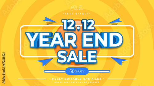 editable 12 12 year end sale tect effect.typhography logo