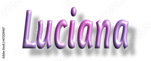 Luciana - pink color - female name - ideal for websites, emails, presentations, greetings, banners, cards, books, t-shirt, sweatshirt, prints, cricut, silhouette,	 photo