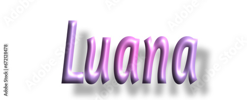 Luana - pink color - female name - ideal for websites, emails, presentations, greetings, banners, cards, books, t-shirt, sweatshirt, prints, cricut, silhouette,	