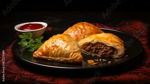 Potatoes and meat pastry