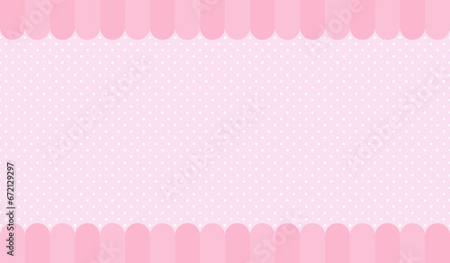 Pink background in trendy retro 2000s design. Abstract cute pink polka dots background. Abstract retro pink background. Decoration banner themed Lol surprise doll girlish style