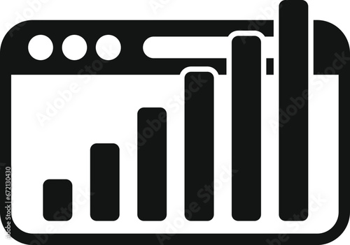 Online realization graph icon simple vector. Purpose vision. Ability goal