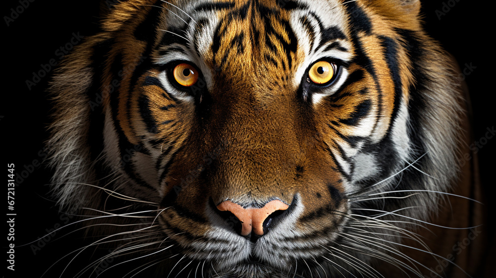 Naklejka premium Portrait of a tiger close up