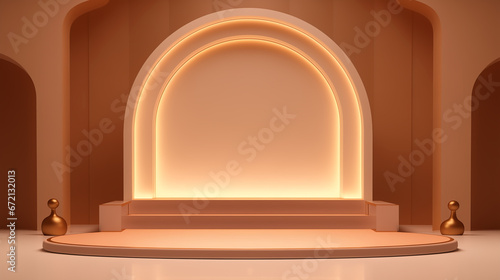 Product display podium, Abstract luxury stage showcase