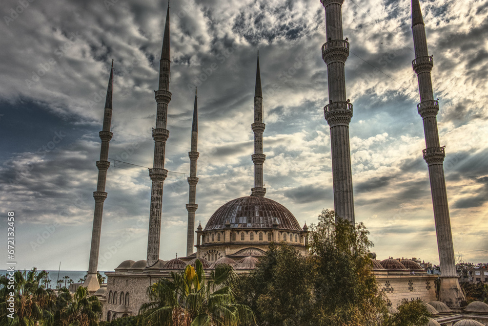 Obraz premium blue mosque city