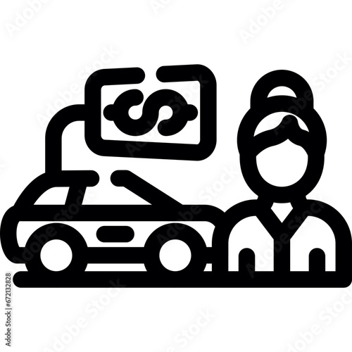 Car Saleswoman Icon