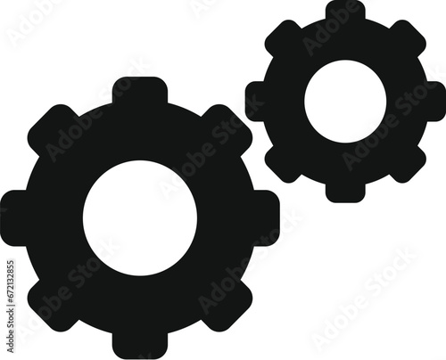 Gear system of realization icon simple vector. Balance human. Training ability