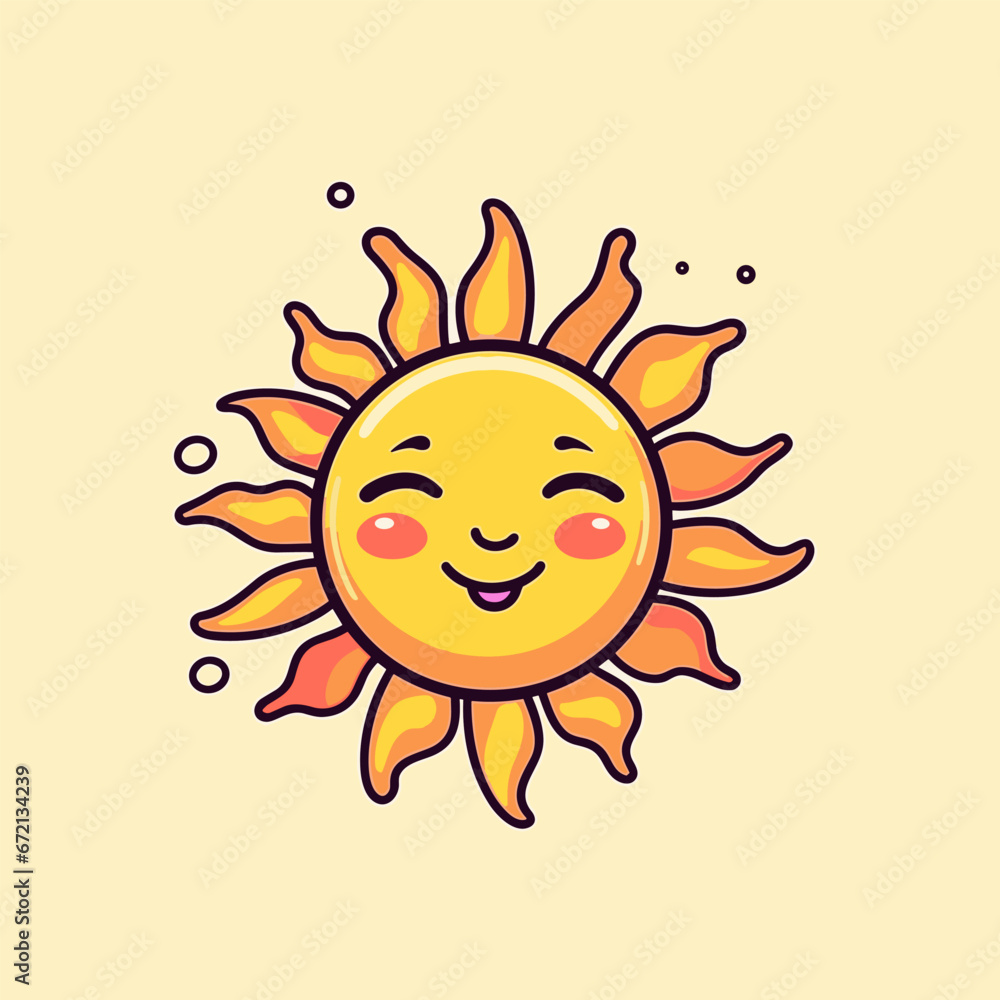 Sun hand-drawn comic illustration. Sun. Vector doodle style cartoon illustration Sun hand-drawn comic illustration. Sun. Vector doodle style cartoon illustration