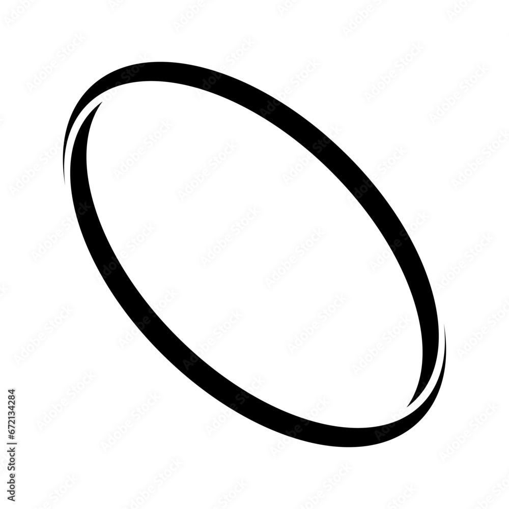 Oval banner frame, border freehand drawing, round markers highlighting text Oval banner frame, border freehand drawing, round markers highlighting text