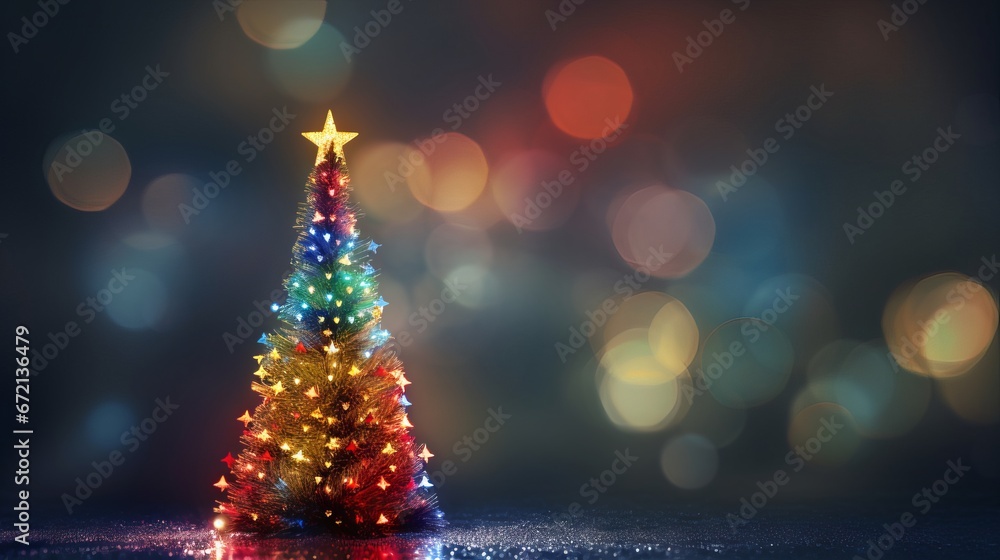 Christmas tree with copy space for holiday greetings and festive backgrounds Christmas tree with copy space for holiday greetings and festive backgrounds