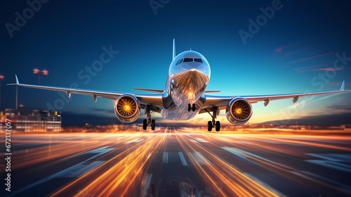 Airplane design & air freight logistics photo