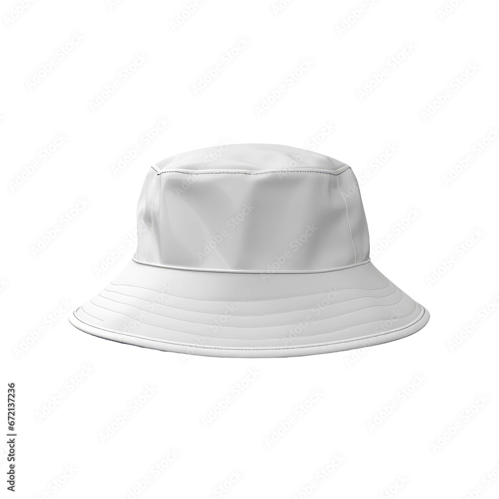 White bucket hat isolated on transparent or white background - obrazy, fototapety, plakaty 
