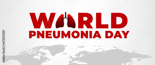world pneumonia day banner design