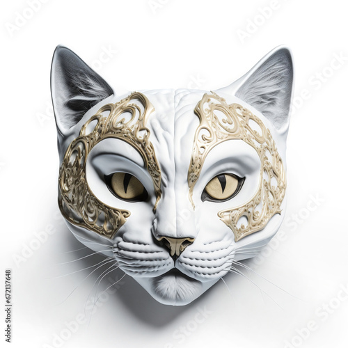 Cat Mask on White Background