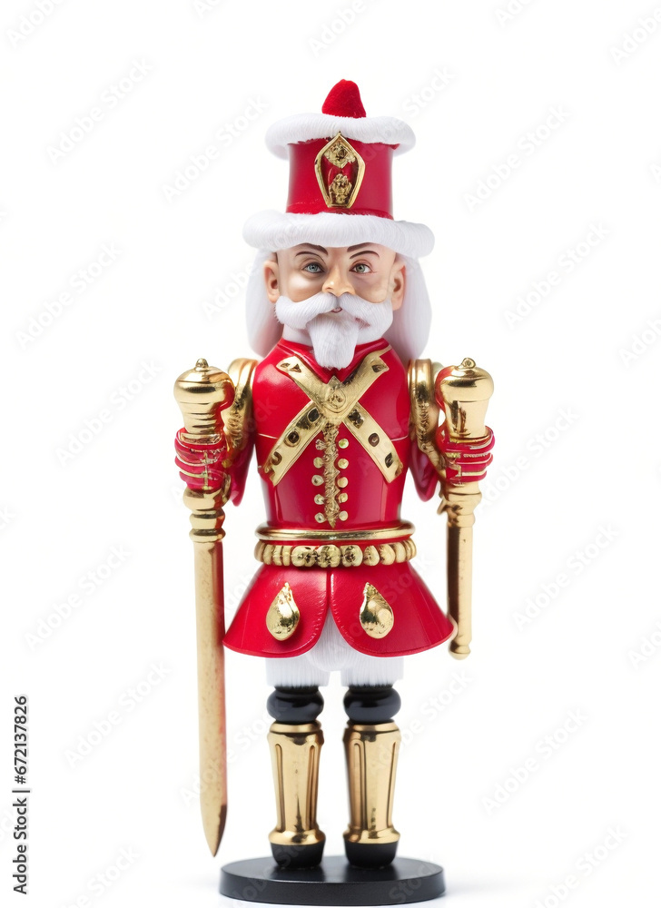 Mini Nutcracker isolated on White Background Mini Nutcracker isolated on White Background