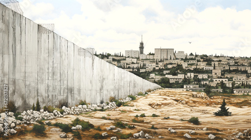 separation wall between Israel and West bank