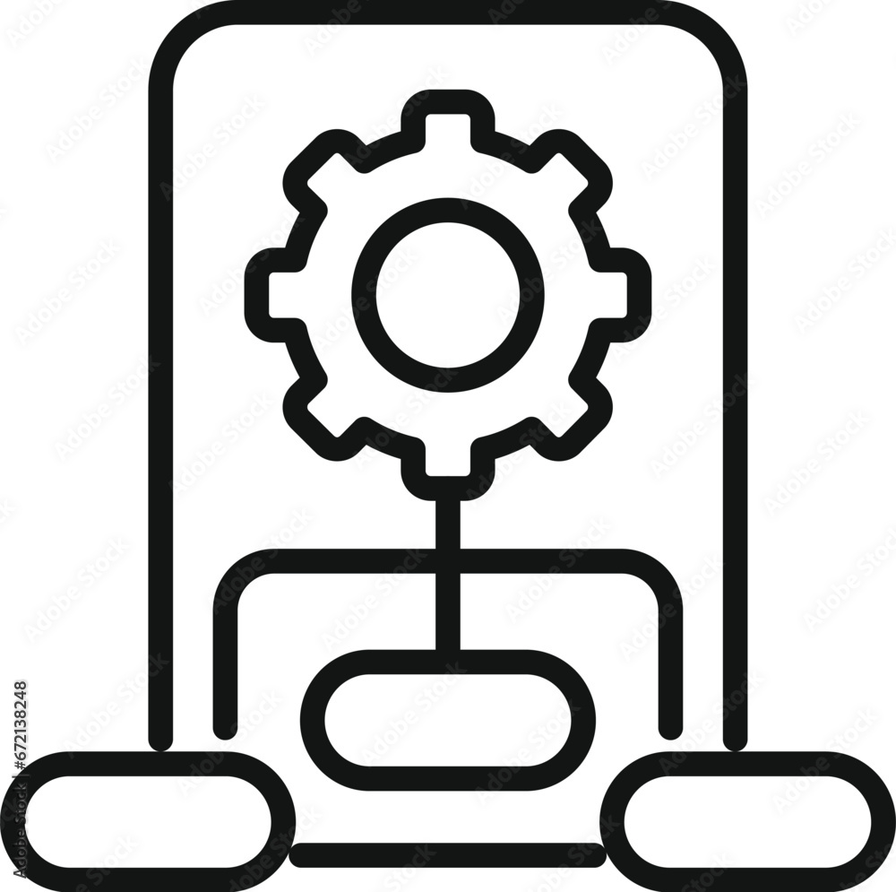 Gear goal company icon outline vector. Human balance. Success mentor Gear goal company icon outline vector. Human balance. Success mentor