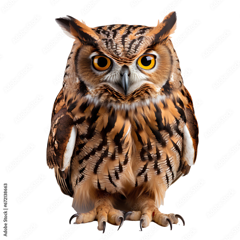 Obraz premium great horned owl png. brown owl png. owl png. owl isolated png