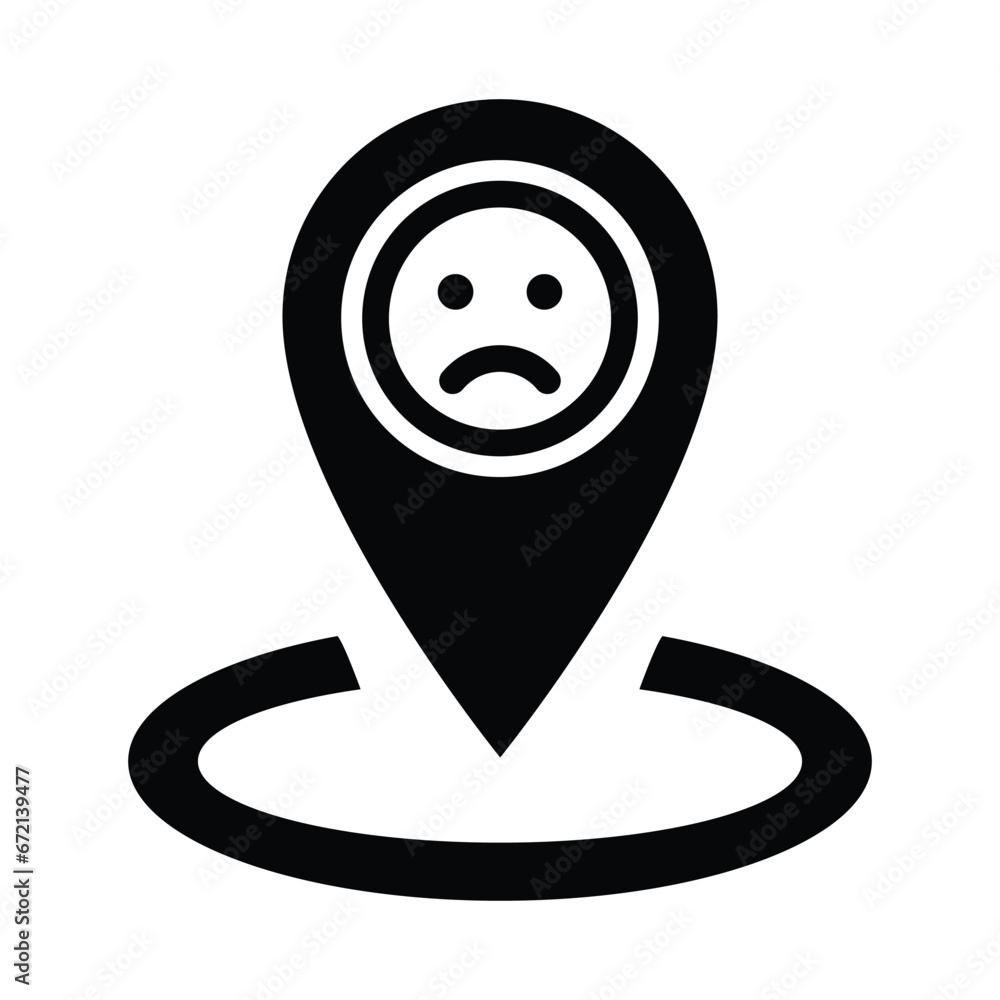 Bad Review Location Icon Bad Review Location Icon