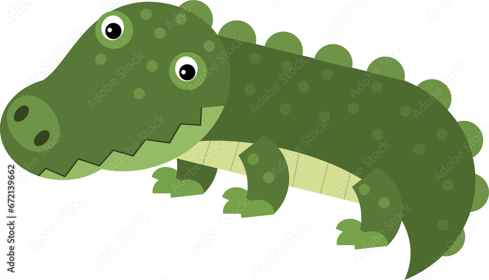 cartoon scene with happy crocodile alligator isolated safari illustration for children cartoon scene with happy crocodile alligator isolated safari illustration for children