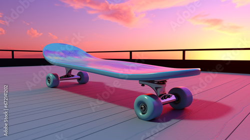 y2k skate board pastel