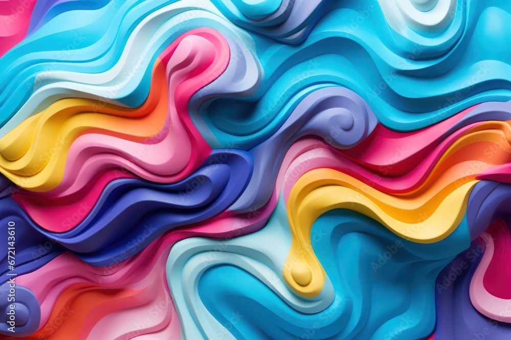 colorful 3d liquid foam abstract background. rainbow wavy multicolored backdrop banner. colorful 3d liquid foam abstract background. rainbow wavy multicolored backdrop banner.