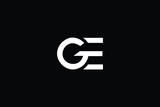 Abstract letter GE EG logo template - vector. 