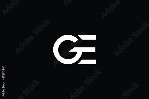 Abstract letter GE EG logo template - vector.
 photo