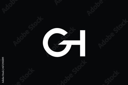 GH Initial logo design illustration 