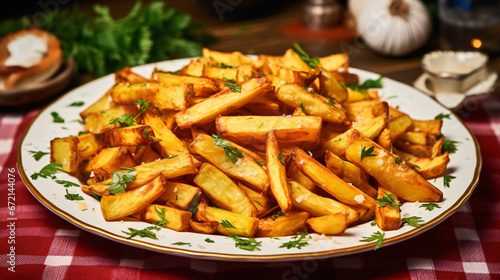 Turkish homemade fries known as eve yam palates