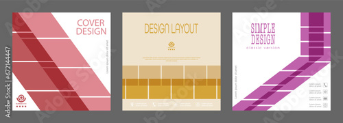 Creative cover in a minimalist style with arbitrary geometric shapes. Layout for posters, posters, banners in advertising, marketing and creative design