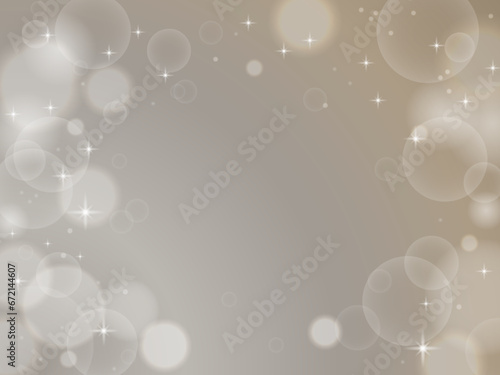 キラキラした玉ボケの背景/グレー