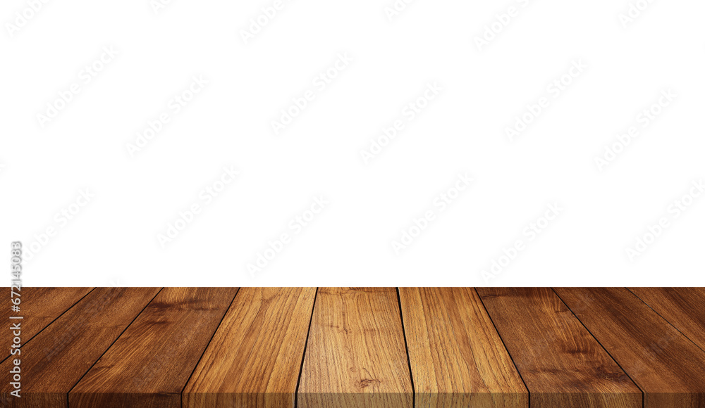 Empty wooden table top or counter for template mock up display montages product. Wood table plank empty rustic shelf for products display, isolated on PNG transparent background. Empty wooden table top or counter for template mock up display montages product. Wood table plank empty rustic shelf for products display, isolated on PNG transparent background.