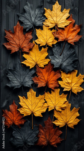 Wallpaper Mural autumn leaves background Torontodigital.ca