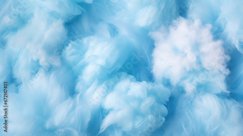 Blue cotton candy background. Candy floss texture. Generative AI