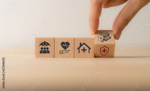 Obraz na plátně Health insurance concept