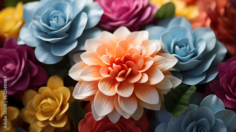A close-up of vibrant flowers and lush greenery, perfect for adding a burst of color and life to interior spaces. A close-up of vibrant flowers and lush greenery, perfect for adding a burst of color and life to interior spaces.