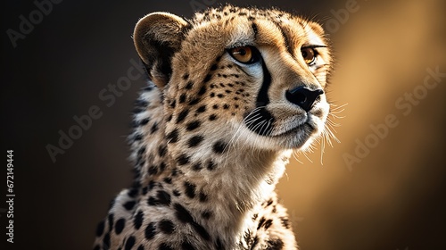 Near up representation of grand cheetah gazing © Elchin Abilov