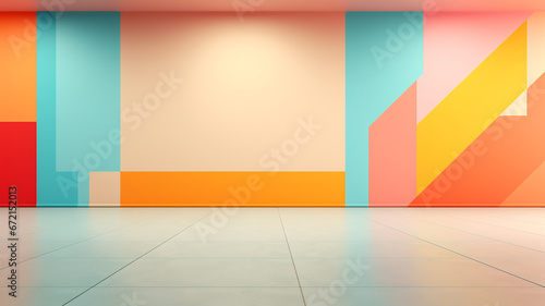 Fototapeta Naklejka Na Ścianę i Meble -  interior of a colorful wall