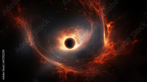 Fiery Nebula Surrounding a Black Hole