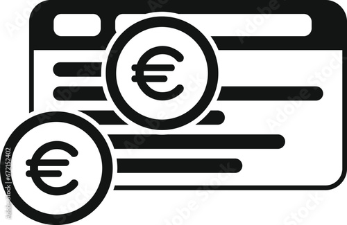 Online web credit money icon simple vector. Change safe wallet. Check card