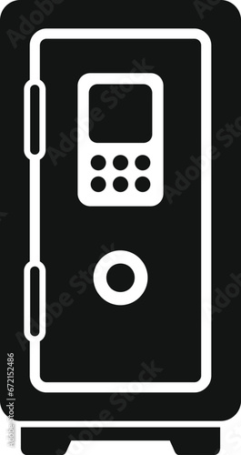 Money safe digital icon simple vector. Payment currency. Card change safe