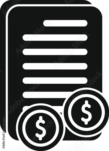 New paper cash icon simple vector. Funds sign. Safe wallet credit