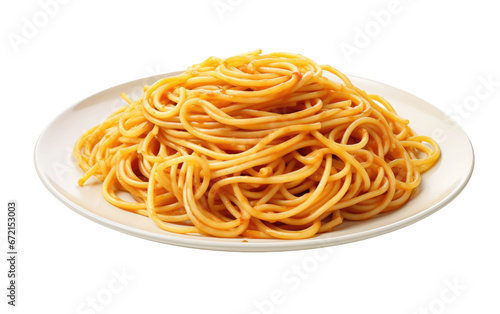 Savory Delight The Aroma and Taste of Spaghetti on White or PNG Transparent Background.
