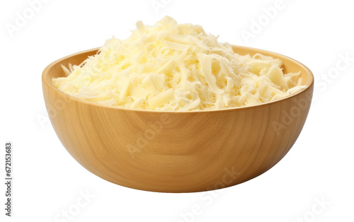 Cheese Delight Embracing the Convenience of Grated Cheese on White or PNG Transparent Background.