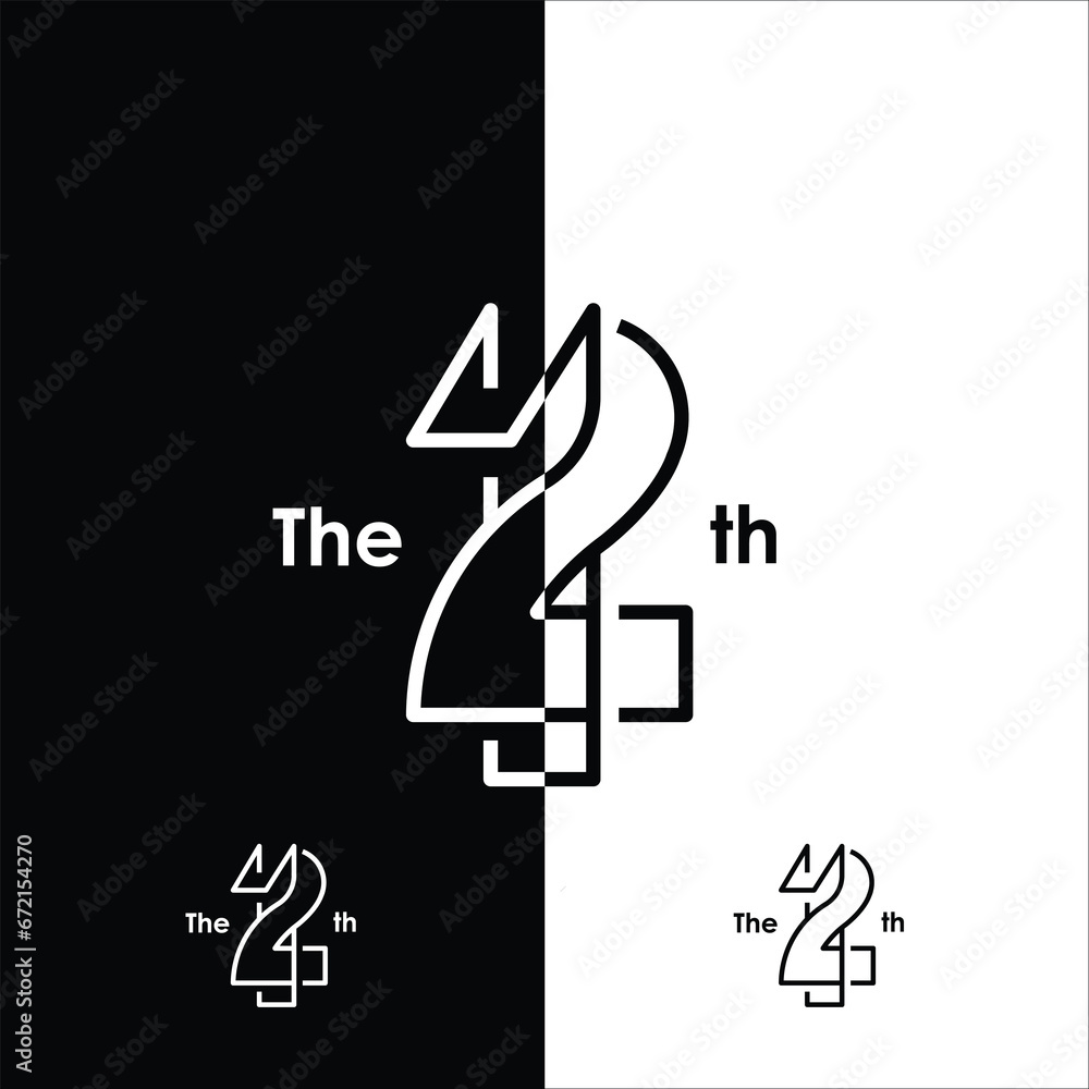Fototapeta premium simple logo with number 12