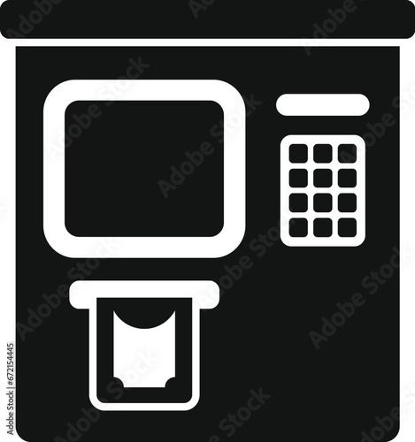 Atm modern bank icon simple vector. Sign payment card. Wallet credit